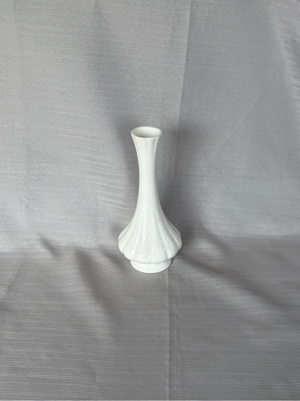 Vintage White Decorative Ceramic Bud Vase -